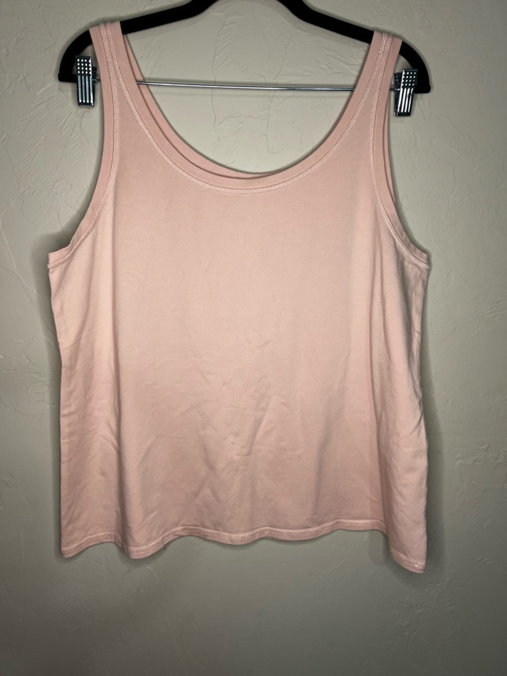 Eileen Fisher Traceable Cotton Jersey Scoopneck Light Pink Tank Top - Picture 2 of 7
